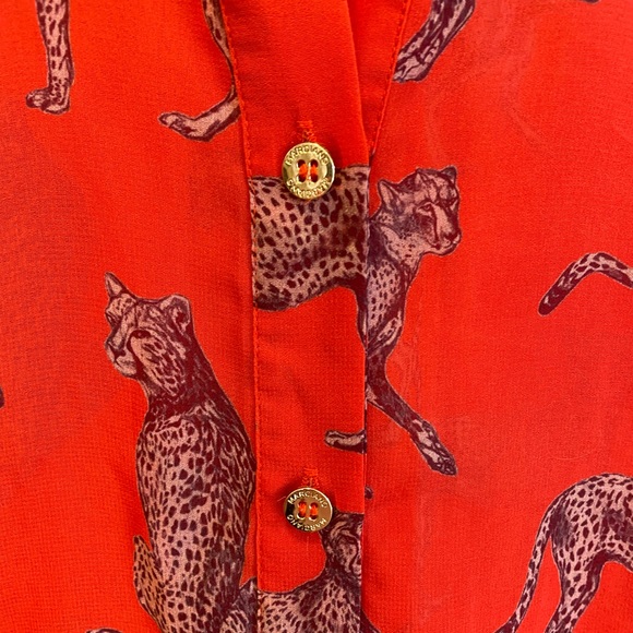 Marciano tiger print sheer blouse - Picture 4 of 6
